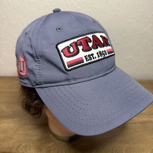 Under Armour University of Utah Utes Cap Hat Strapback Patch Gray Embroidered